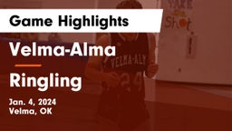 Velma-Alma  vs Ringling Game Highlights - Jan. 4, 2024