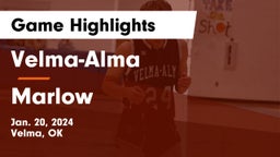 Velma-Alma  vs Marlow  Game Highlights - Jan. 20, 2024