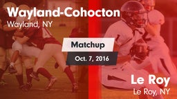 Matchup: Wayland-Cohocton vs. Le Roy  2016