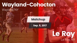 Matchup: Wayland-Cohocton vs. Le Roy  2017
