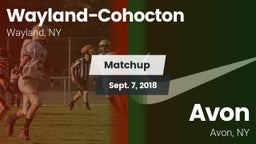 Matchup: Wayland-Cohocton vs. Avon  2018