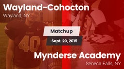 Matchup: Wayland-Cohocton vs. Mynderse Academy  2019
