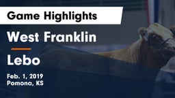 West Franklin  vs Lebo  Game Highlights - Feb. 1, 2019