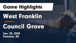West Franklin  vs Council Grove  Game Highlights - Jan. 25, 2020