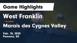 West Franklin  vs Marais des Cygnes Valley  Game Highlights - Feb. 18, 2020