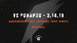 Kamehameha Kapalama boys volleyball highlights vs Punahou - 3.14.19