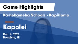 Kamehameha Schools - Kapalama vs Kapolei Game Highlights - Dec. 6, 2021