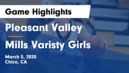 Pleasant Valley  vs Mills Varisty Girls  Game Highlights - March 5, 2020