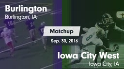 Matchup: Burlington High vs. Iowa City West  2016