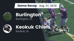 Recap: Burlington  vs. Keokuk Chiefs 2018
