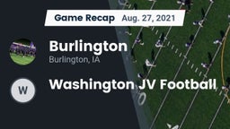 Recap: Burlington  vs. Washington  JV Football 2021