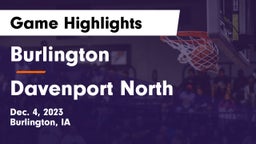 Burlington  vs Davenport North  Game Highlights - Dec. 4, 2023