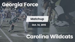 Matchup: Georgia Force vs. Carolina Wildcats 2016