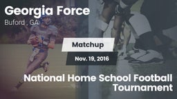 Matchup: Georgia Force vs. National Home School Football Tournament 2016