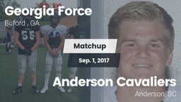 Matchup: Georgia Force vs. Anderson Cavaliers  2017