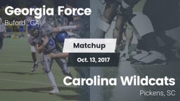 Matchup: Georgia Force vs. Carolina Wildcats  2017