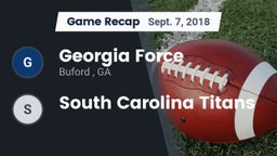 Recap: Georgia Force vs. South Carolina Titans 2018