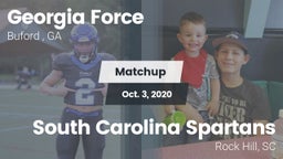 Matchup: Georgia Force vs. South Carolina Spartans 2020