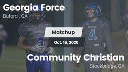 Matchup: Georgia Force vs. Community Christian  2020