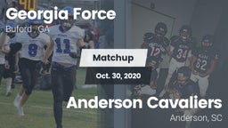 Matchup: Georgia Force vs. Anderson Cavaliers  2020