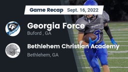 Recap: Georgia Force vs. Bethlehem Christian Academy  2022