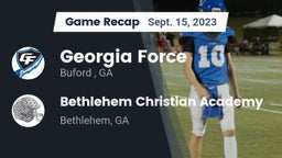 Recap: Georgia Force vs. Bethlehem Christian Academy  2023