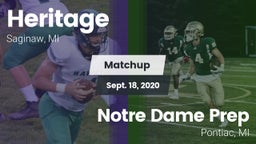 Matchup: Heritage  vs. Notre Dame Prep  2020