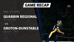 Recap: Quabbin Regional  vs. Groton-Dunstable  2015