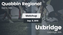 Matchup: Quabbin Regional vs. Uxbridge  2016