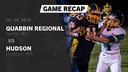 Recap: Quabbin Regional  vs. Hudson  2016