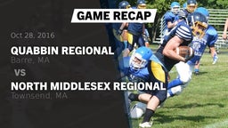 Recap: Quabbin Regional  vs. North Middlesex Regional  2016