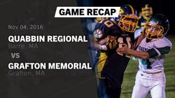 Recap: Quabbin Regional  vs. Grafton Memorial  2016