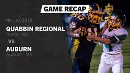 Recap: Quabbin Regional  vs. Auburn  2016