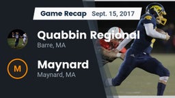 Recap: Quabbin Regional  vs. Maynard  2017