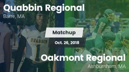 Matchup: Quabbin Regional vs. Oakmont Regional  2018