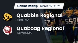 Recap: Quabbin Regional  vs. Quaboag Regional  2021