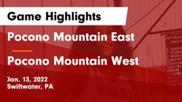 Pocono Mountain East  vs Pocono Mountain West  Game Highlights - Jan. 13, 2022
