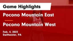 Pocono Mountain East  vs Pocono Mountain West  Game Highlights - Feb. 4, 2022