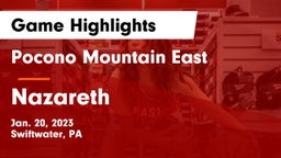 Pocono Mountain East  vs Nazareth  Game Highlights - Jan. 20, 2023