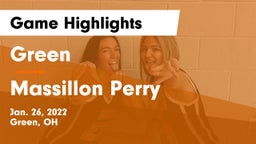 Green  vs Massillon Perry  Game Highlights - Jan. 26, 2022