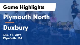 Plymouth North  vs Duxbury  Game Highlights - Jan. 11, 2019