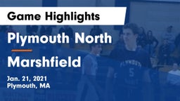 Plymouth North  vs Marshfield  Game Highlights - Jan. 21, 2021
