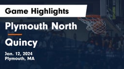 Plymouth North  vs Quincy  Game Highlights - Jan. 12, 2024