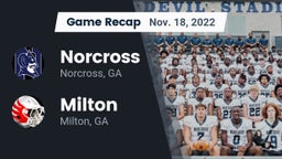 Recap: Norcross  vs. Milton  2022