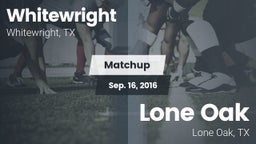 Matchup: Whitewright High vs. Lone Oak  2016