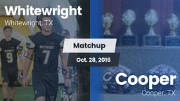 Matchup: Whitewright High vs. Cooper  2016