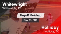 Matchup: Whitewright High vs. Holliday  2016