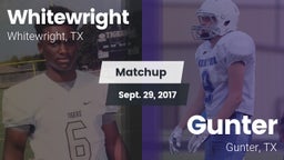 Matchup: Whitewright High vs. Gunter  2017