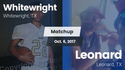 Matchup: Whitewright High vs. Leonard  2017