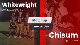 Matchup: Whitewright High vs. Chisum 2017